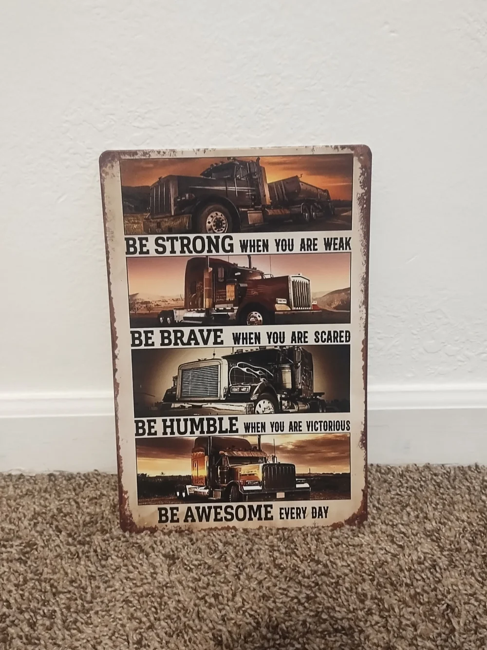 Metal Poster, Gift For Trucker, very good condition